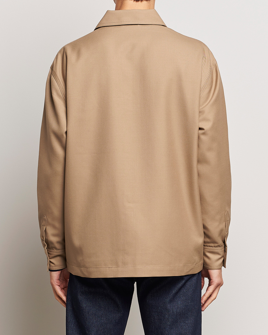 Men | Shirts | Drôle de Monsieur | Flannel Overshirt Beige