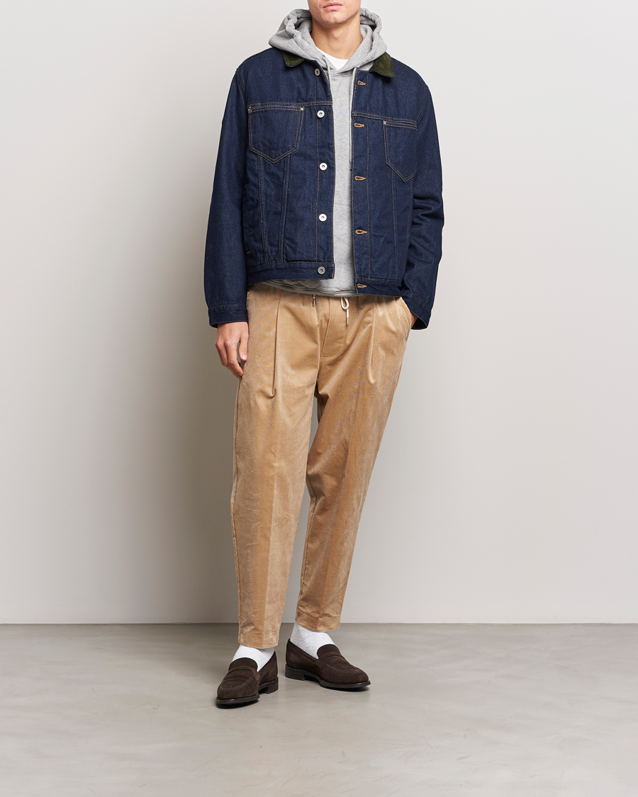 Men | Trousers | Drôle de Monsieur | Drawstring Corduroy Troursers Beige