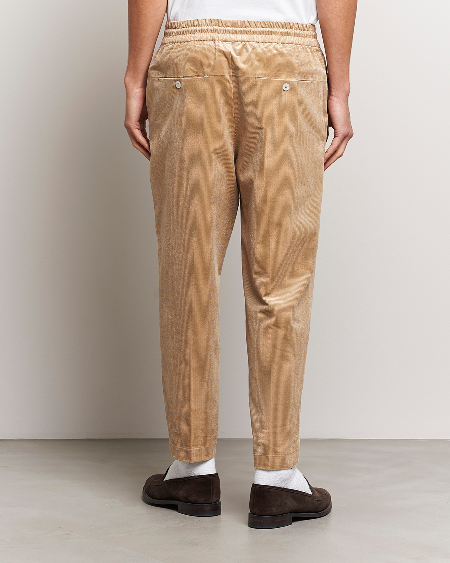 Men | Trousers | Drôle de Monsieur | Drawstring Corduroy Troursers Beige