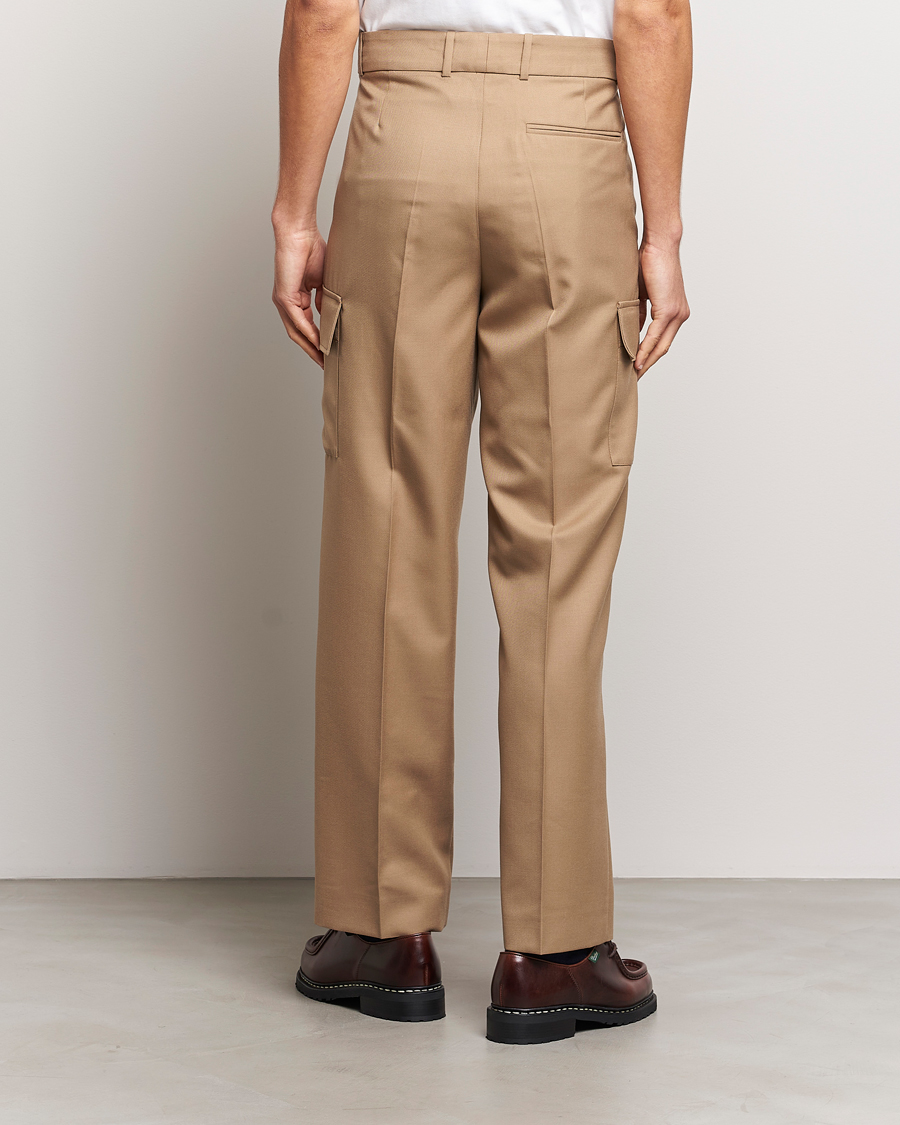 Men | Trousers | Drôle de Monsieur | Flannel Cargo Pants Beige