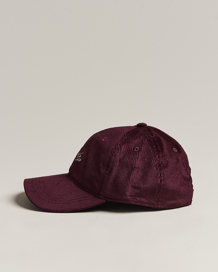 Men | Drôle de Monsieur Signature Corduroy Cap Wine | Drôle de Monsieur | Signature Corduroy Cap Wine