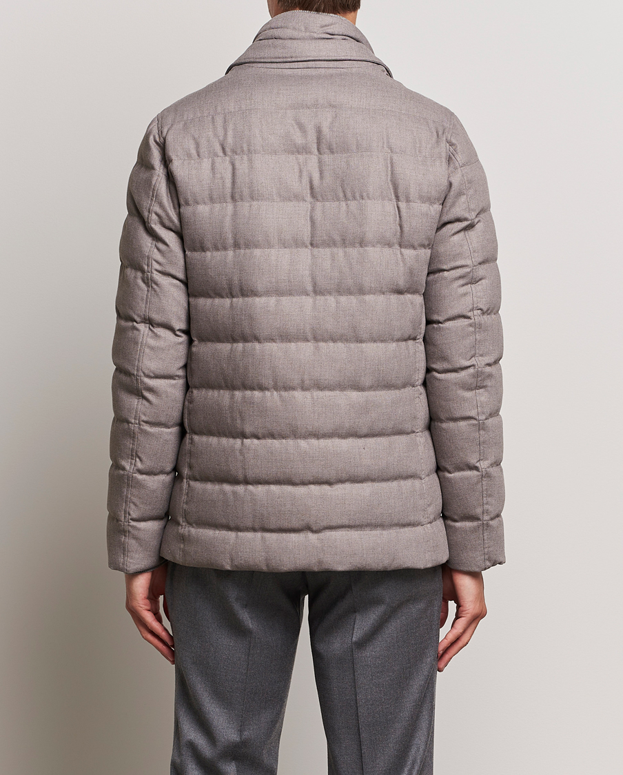 Men | Coats & Jackets | Herno | Flannel Down Blazer Beige