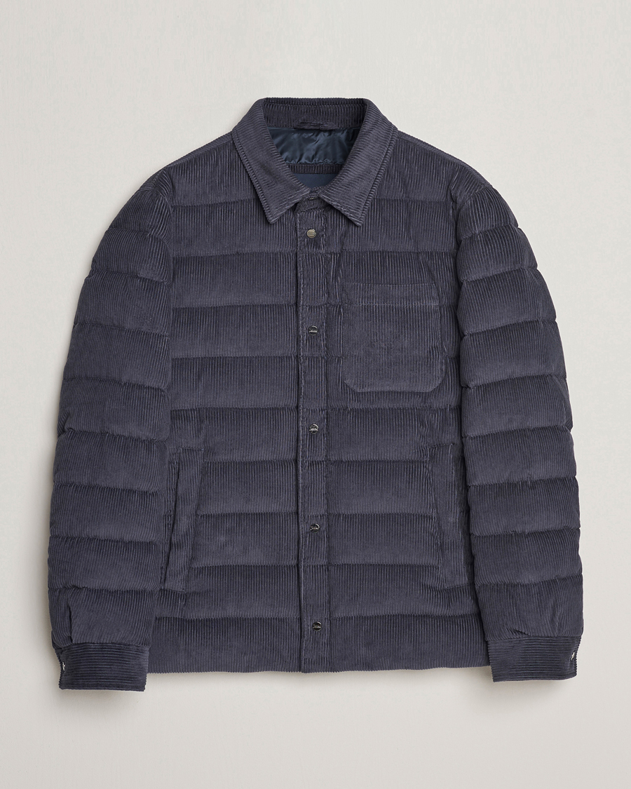 Men | Coats & Jackets | Herno | Corduroy Shirt Jacket Navy