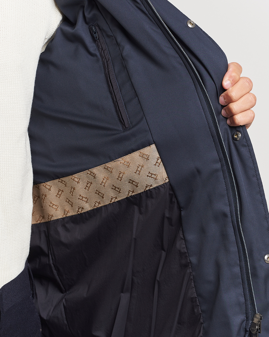 Men | Coats & Jackets | Herno | Faux Fur Down Parka Navy