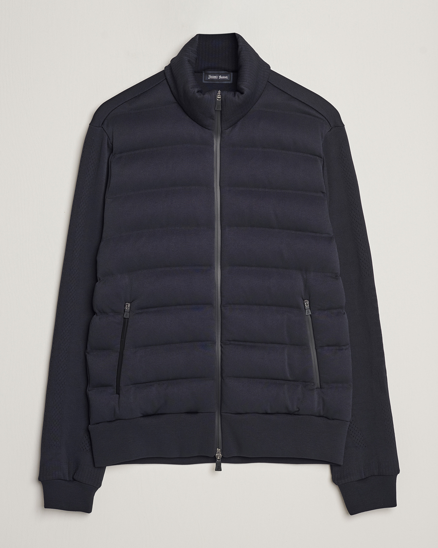 Men | Sweaters & Knitwear | Herno | Laminar Zip Cardigan Navy