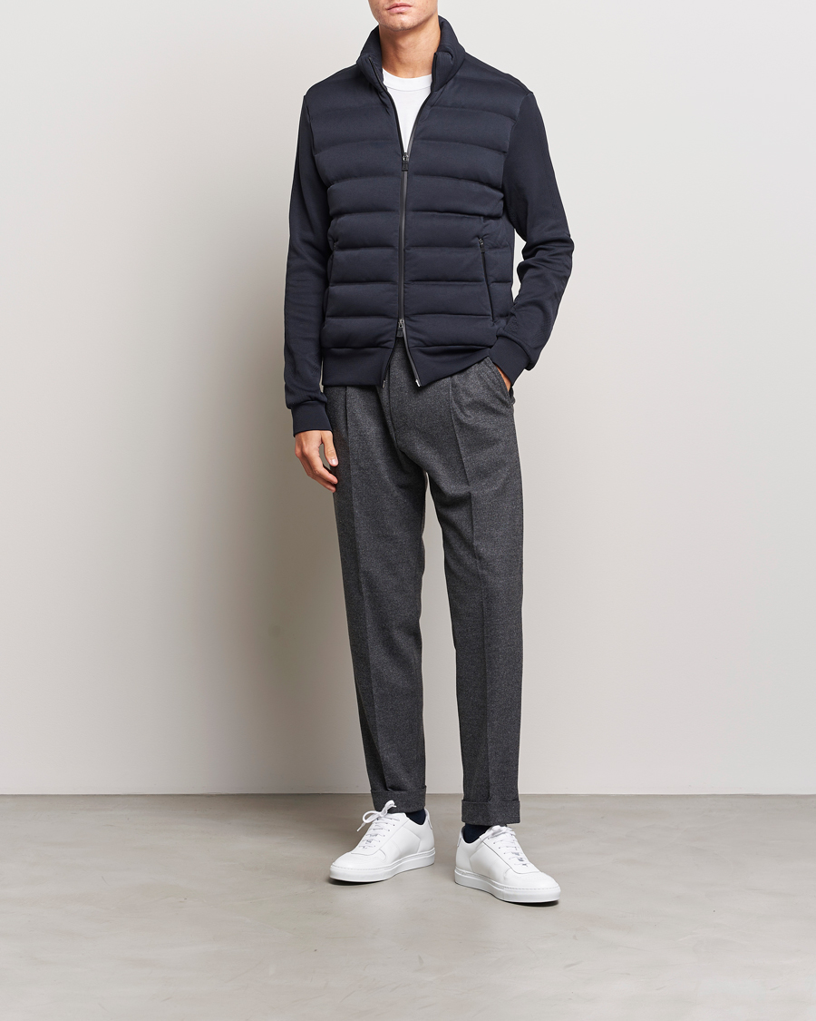 Men | Sweaters & Knitwear | Herno | Laminar Zip Cardigan Navy