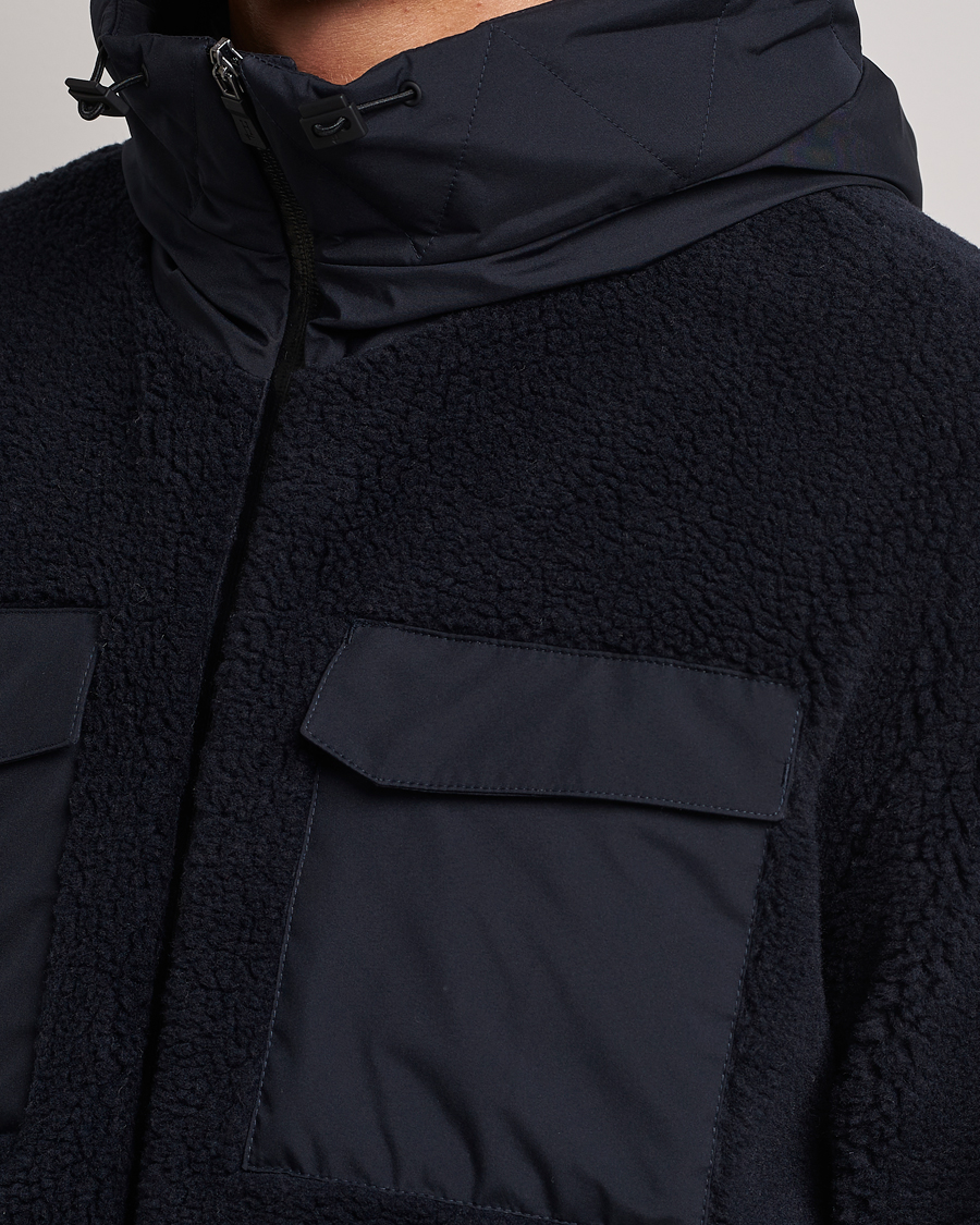 Men | Coats & Jackets | Herno | Laminar Fleece Jacket Navy