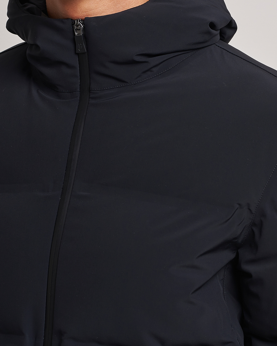 Men | Coats & Jackets | Herno | Laminar Stretch Nylon Down Coat Navy
