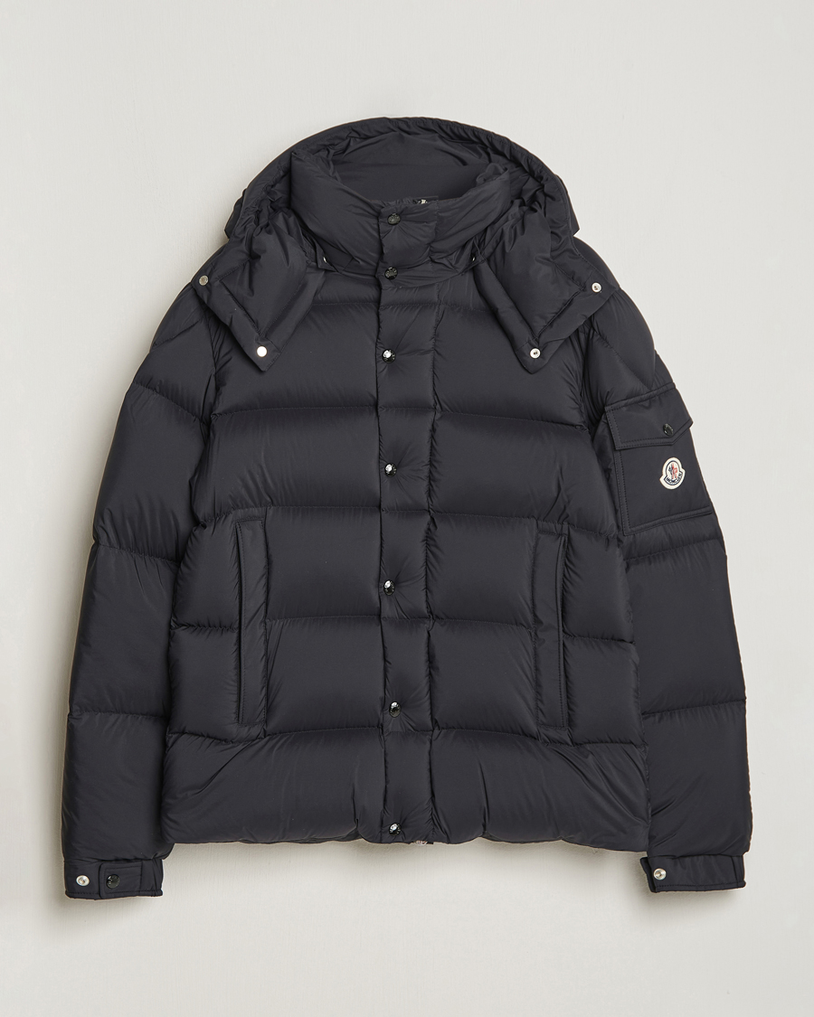 Moncler Vezere Hooded Down Jacket Black at CareOfCarl.com