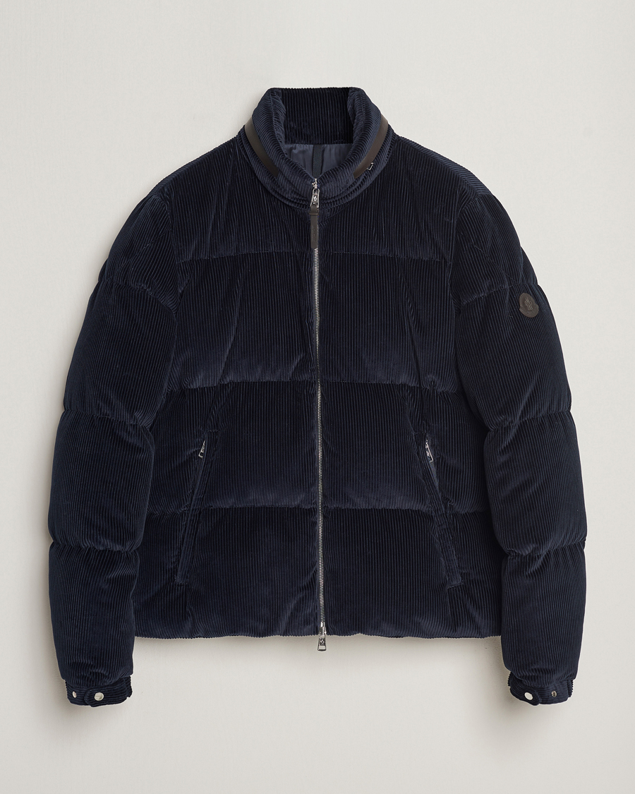 Men | Coats & Jackets | Moncler | Besbre Corduroy Down Jacket Navy