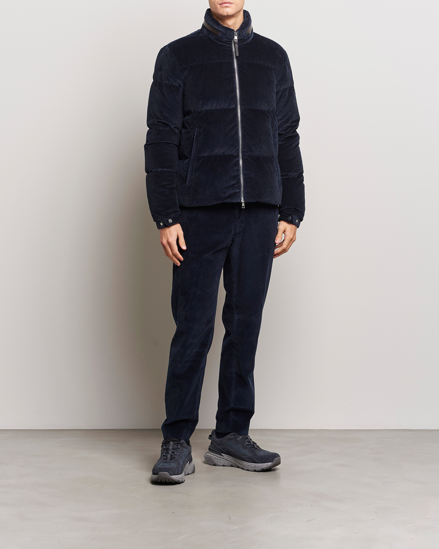 Men | Coats & Jackets | Moncler | Besbre Corduroy Down Jacket Navy