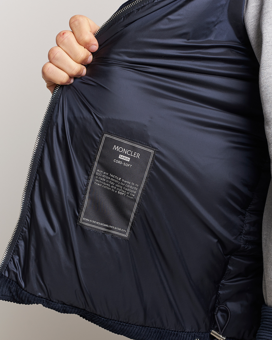 Men | Coats & Jackets | Moncler | Besbre Corduroy Down Jacket Navy