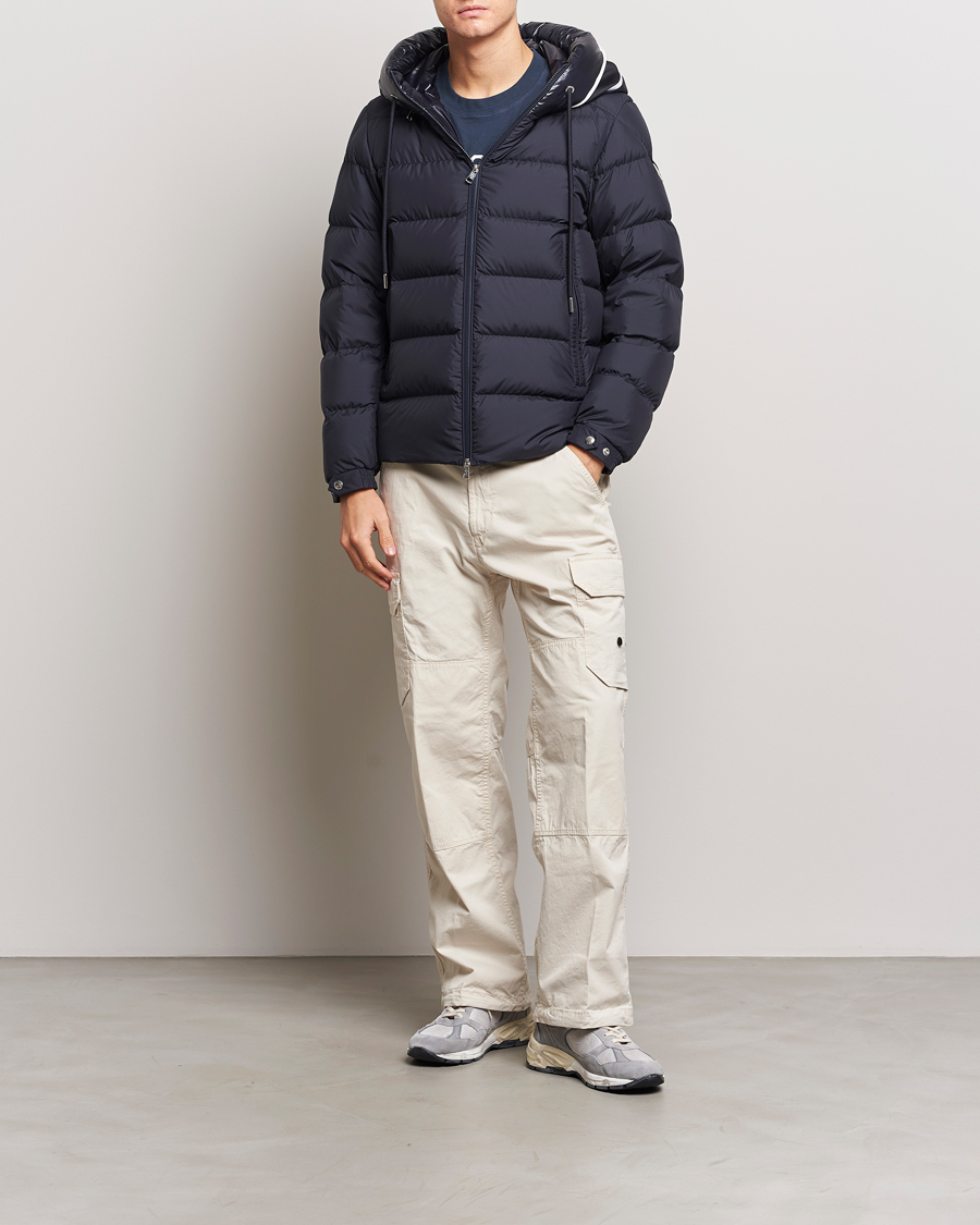 Men | Coats & Jackets | Moncler | Cardere Hooded Down Jacket Navy