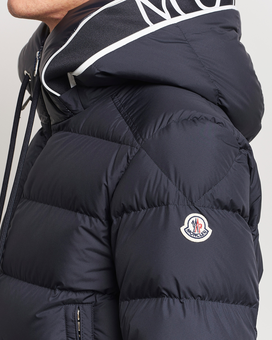 【美品】MONCLER CARLES JACKET ダークネイビー Navy Blue Courcelles Hooded Mid-Length Down Jacket - Long Jackets