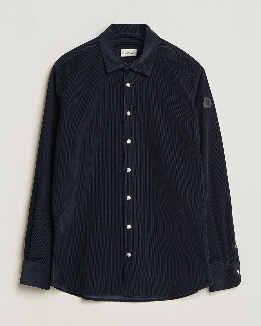 Men | Corduroy Shirts | Moncler | Corduroy Casual Shirt Navy