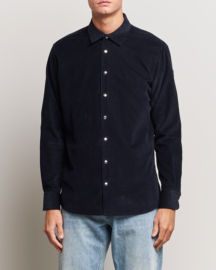 Men | Corduroy Shirts | Moncler | Corduroy Casual Shirt Navy