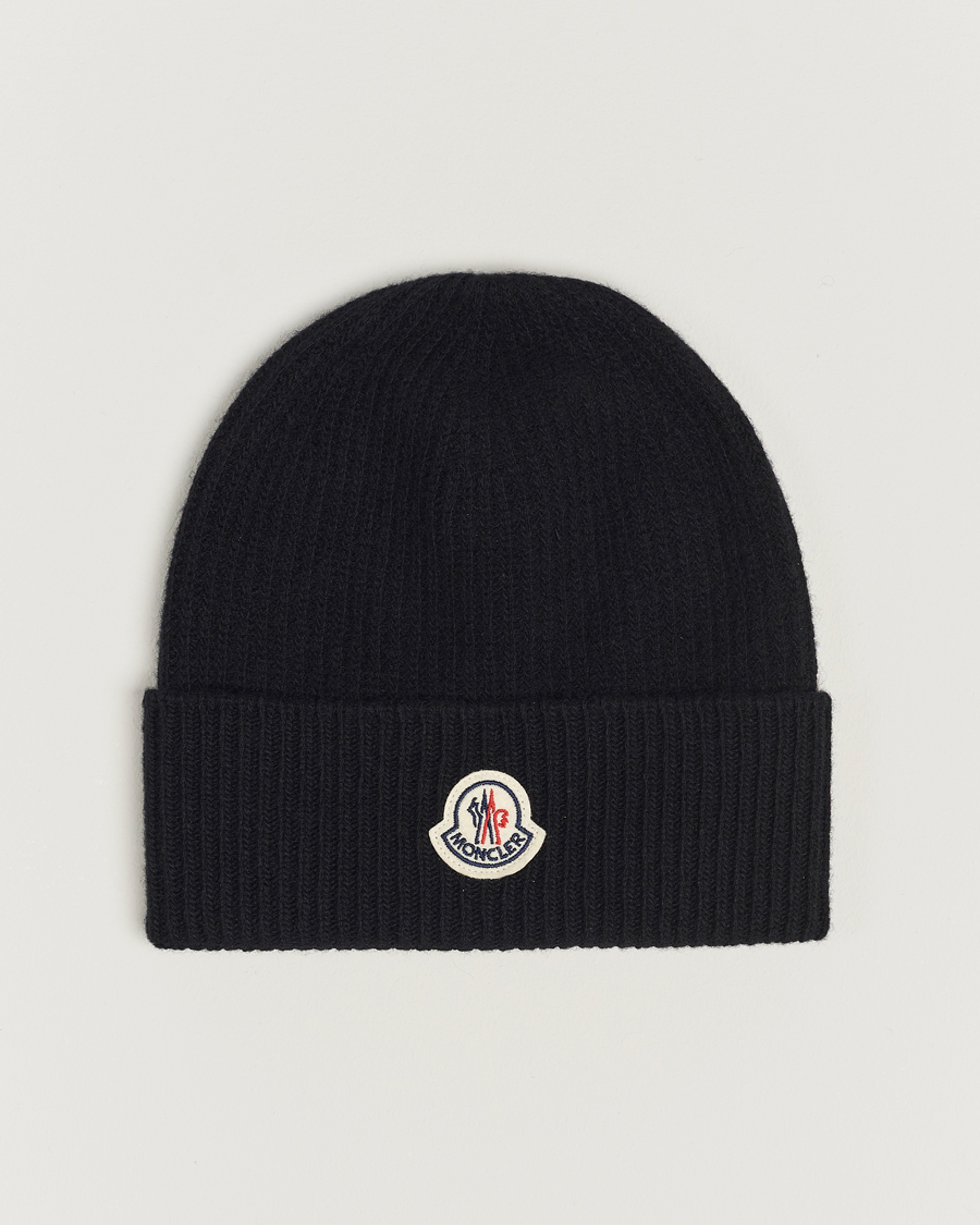 Men | Moncler Cashmere Beanie Black | Moncler | Cashmere Beanie Black