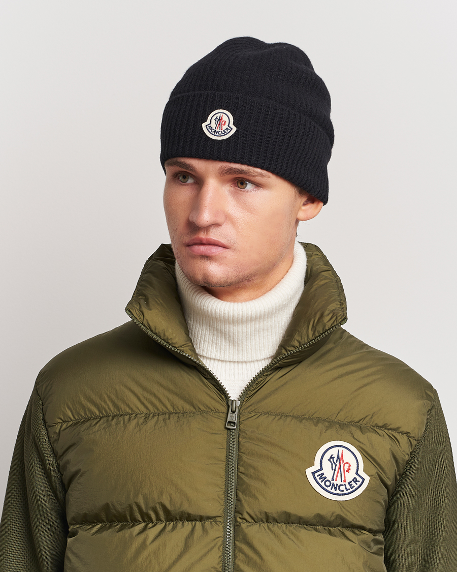 Men | Moncler Cashmere Beanie Black | Moncler | Cashmere Beanie Black