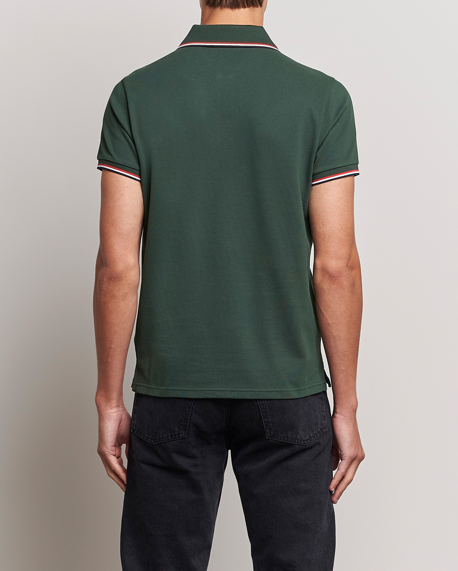 Men | Polo Shirts | Moncler | Contrast Rib Polo Military Green