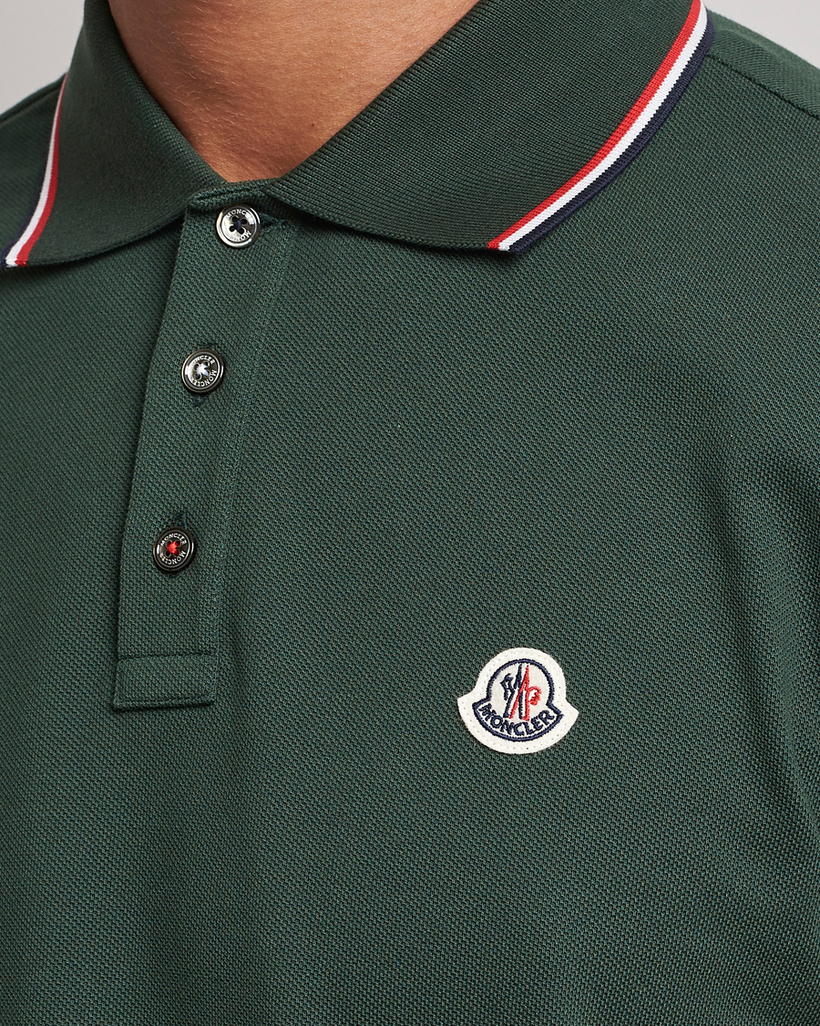 Men | Polo Shirts | Moncler | Contrast Rib Polo Military Green