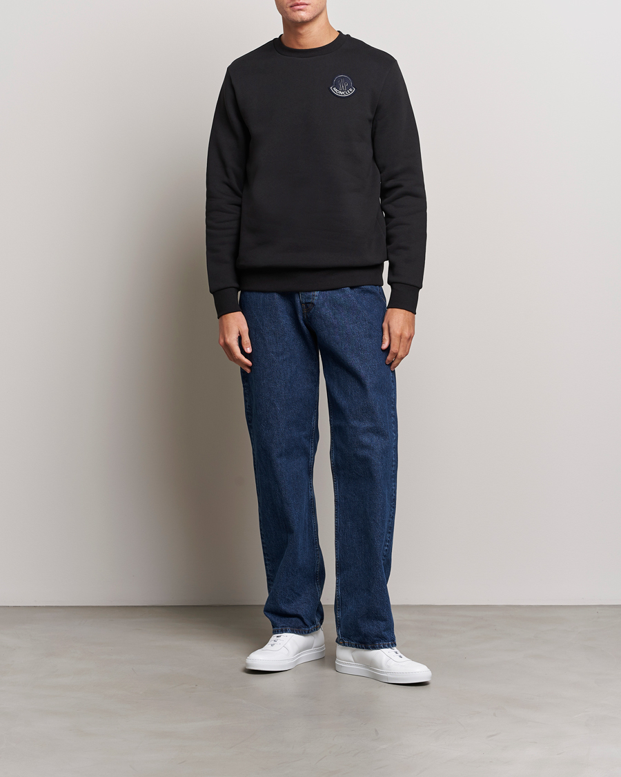 Men | Sweaters & Knitwear | Moncler | Tonal Patch Logo Sweatshirt Black