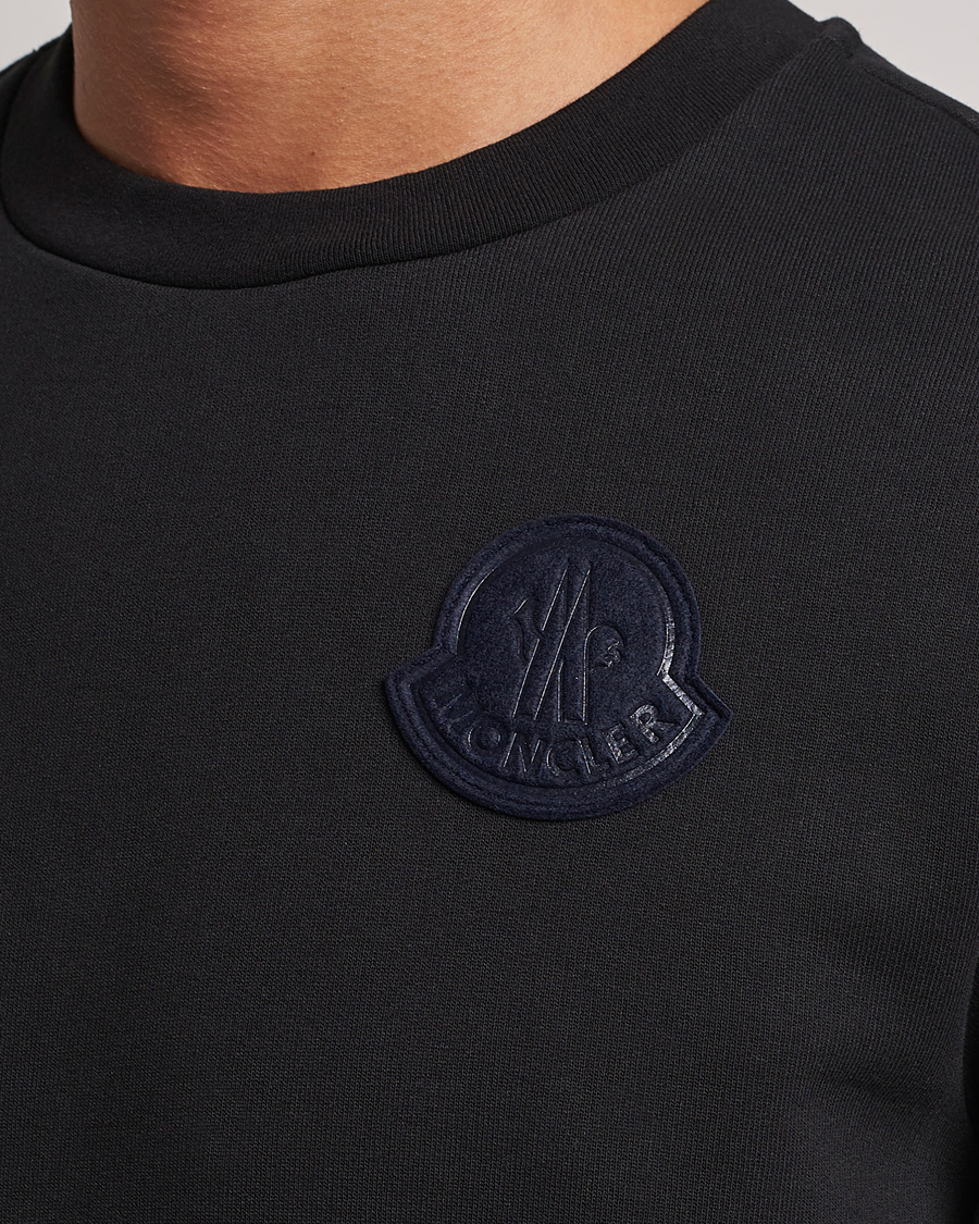 Men | Sweaters & Knitwear | Moncler | Tonal Patch Logo Sweatshirt Black