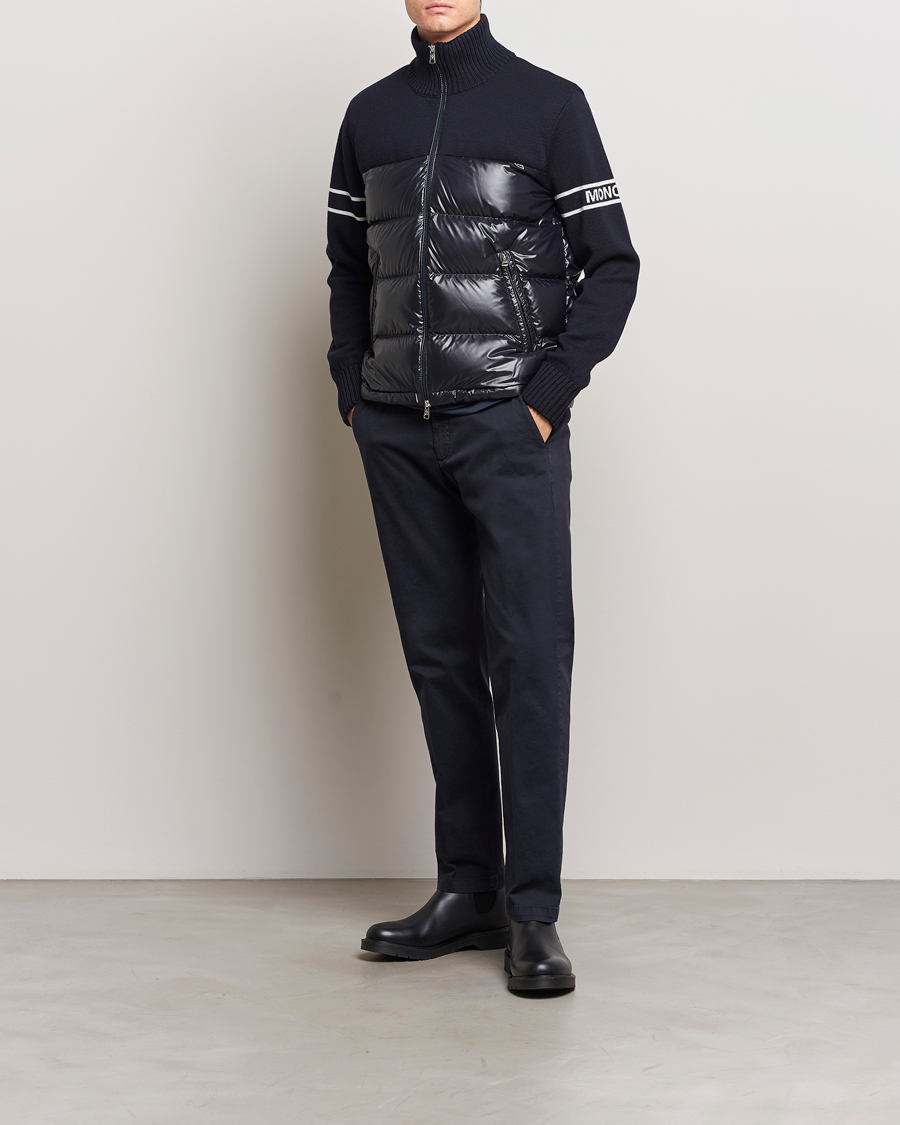 Men | Coats & Jackets | Moncler | Down Hybrid Jacket Navy