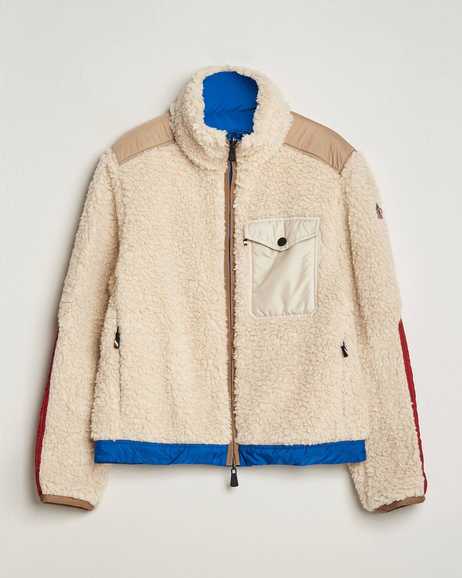 Men | Coats & Jackets | Moncler Grenoble | Plattiers Fleece Bomber Off White