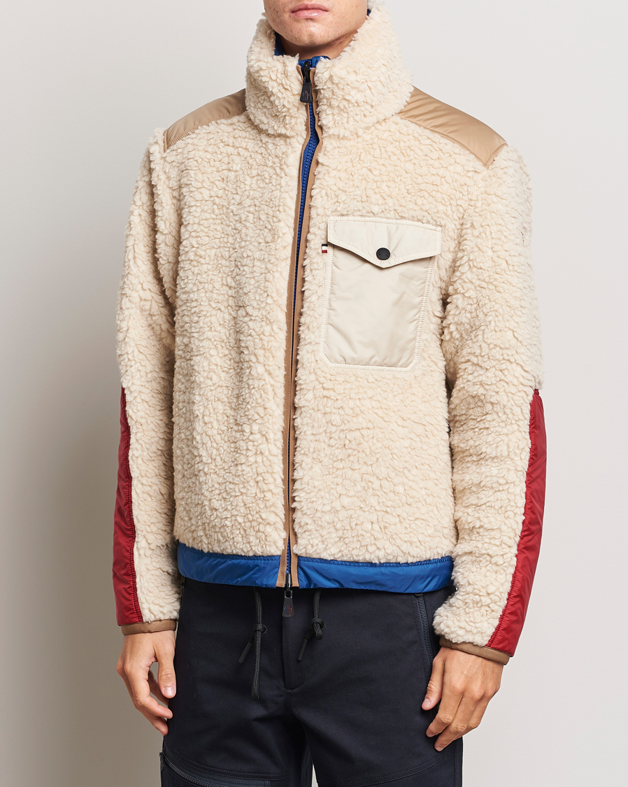 Men | Coats & Jackets | Moncler Grenoble | Plattiers Fleece Bomber Off White