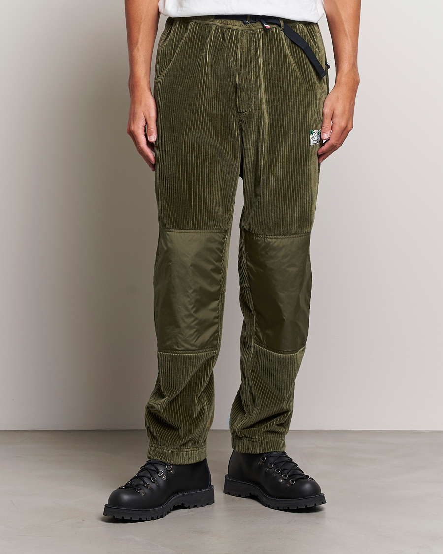 Men | Trousers | Moncler Grenoble | Tech Panel Corduroy Trousers Olive