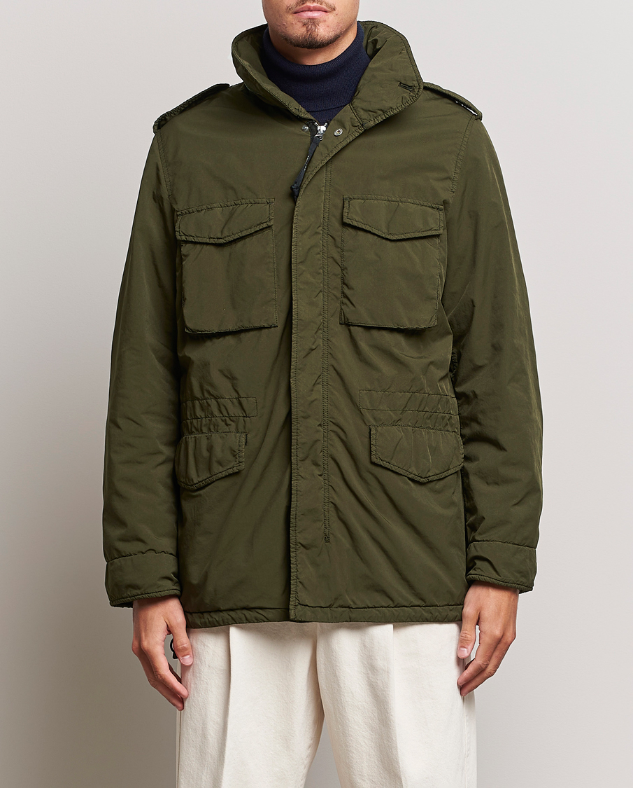 Aspesi Garment Dyed Field Jacket Dark Military at CareOfCarl.com