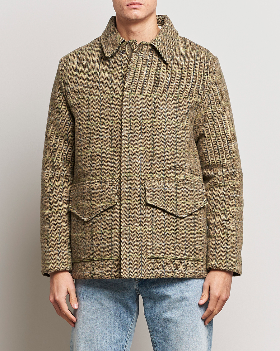 Aspesi Tweed Hunting Jacket Green Check at CareOfCarl.com