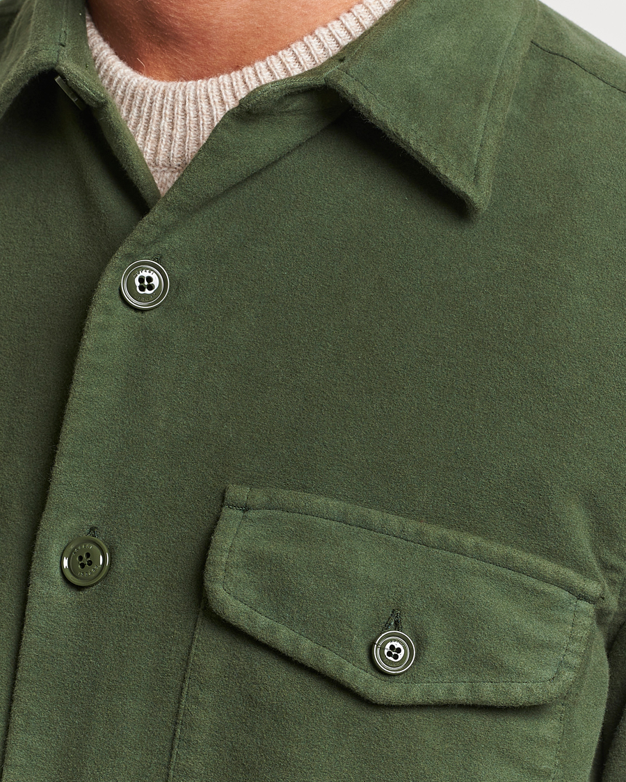 Aspesi Moleskine Shirt Jacket Dark Military at