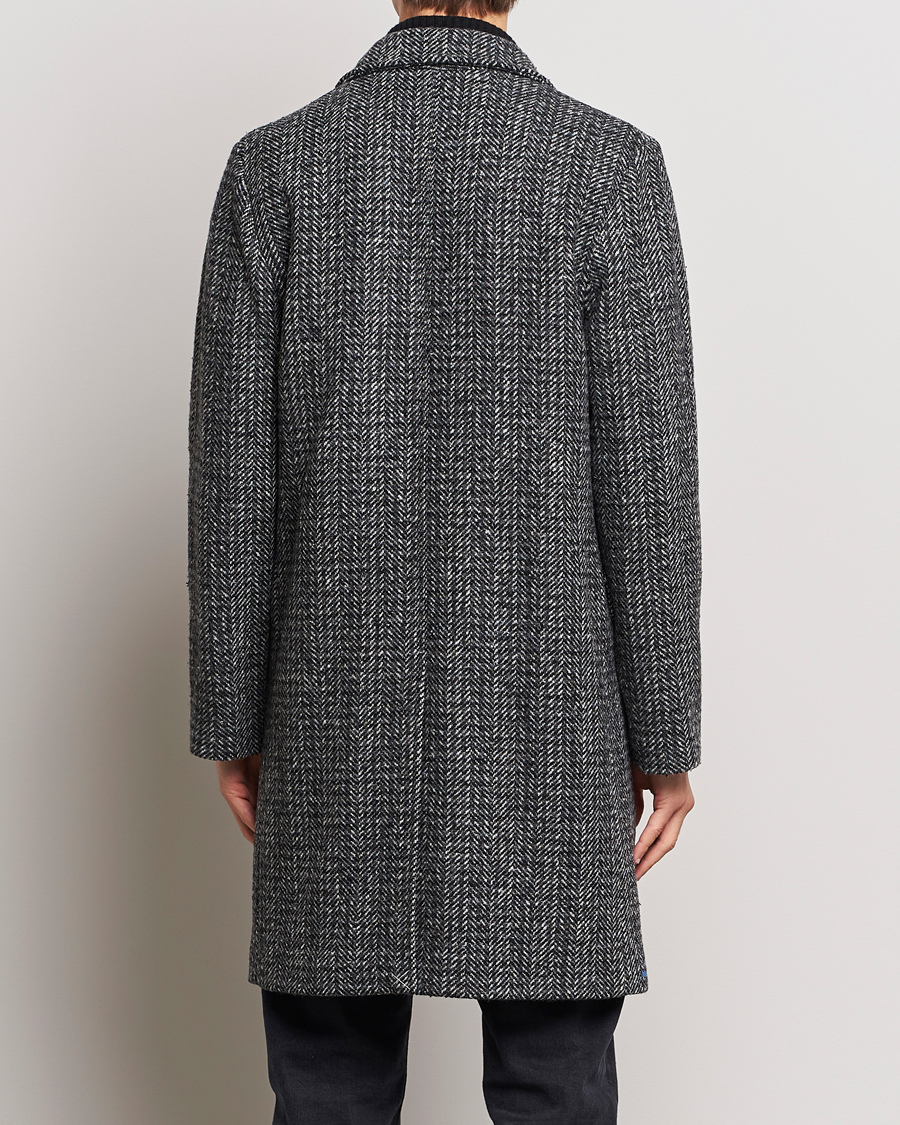 Aspesi Herringbone Wool Coat Grey at CareOfCarl.com