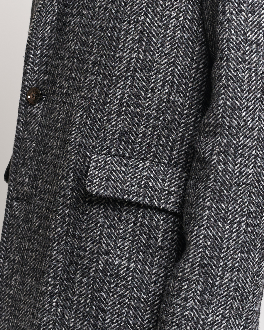 Men | Coats & Jackets | Aspesi | Herringbone Wool Coat Grey