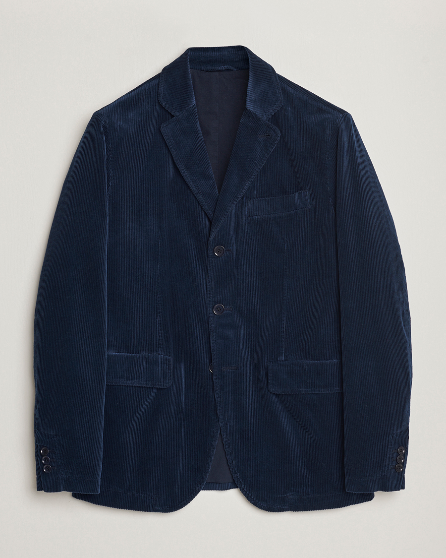 Men | Blazers | Aspesi | Corduroy Blazer Navy
