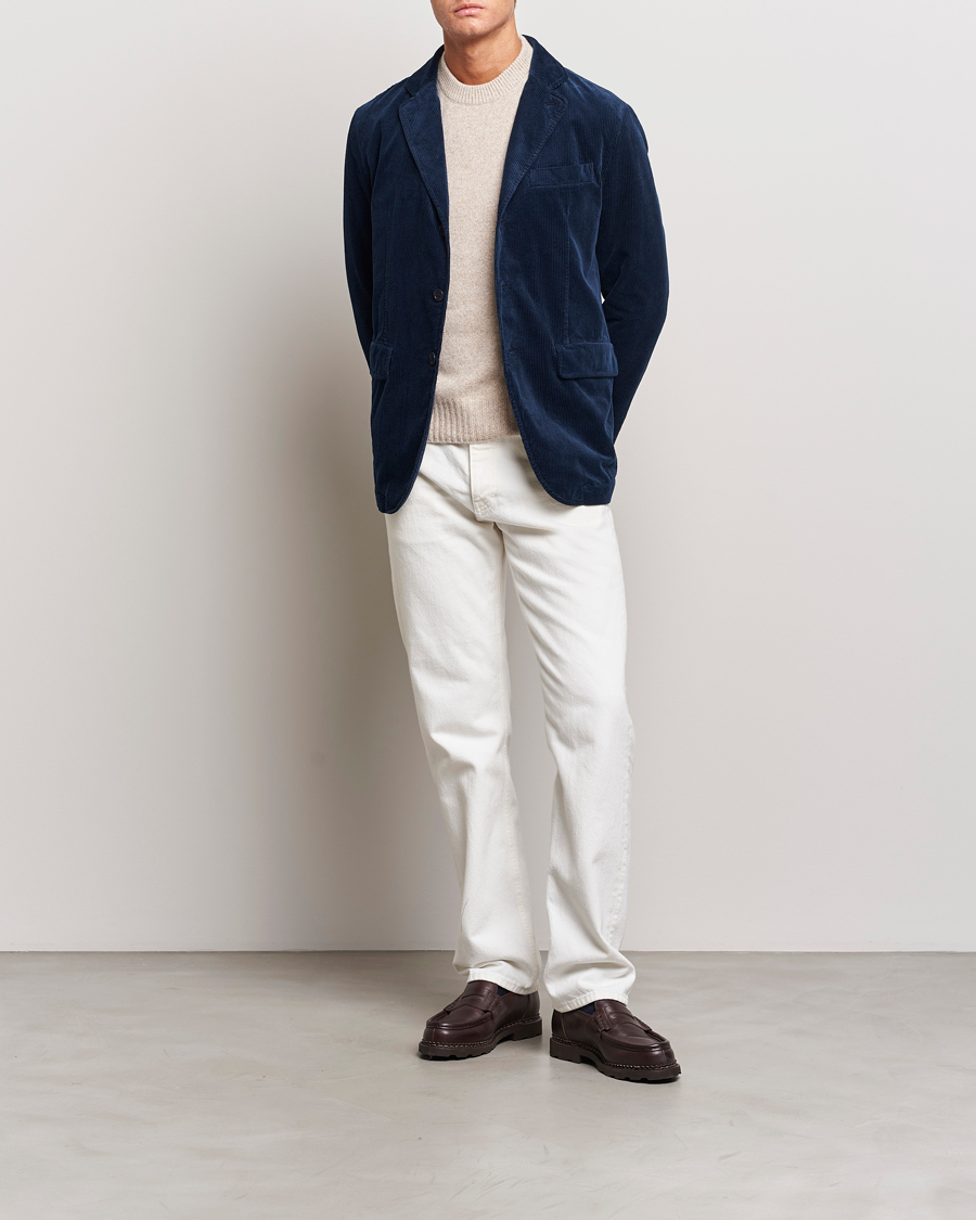 Men | Blazers | Aspesi | Corduroy Blazer Navy