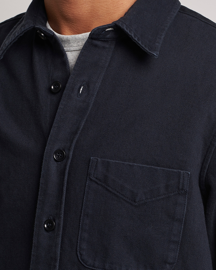 Men | Shirts | Aspesi | Cotton Utility Shirt Navy