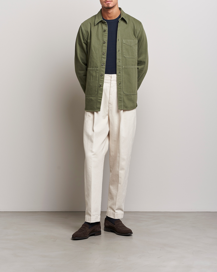 Men | Shirts | Aspesi | Cotton Utility Shirt Military