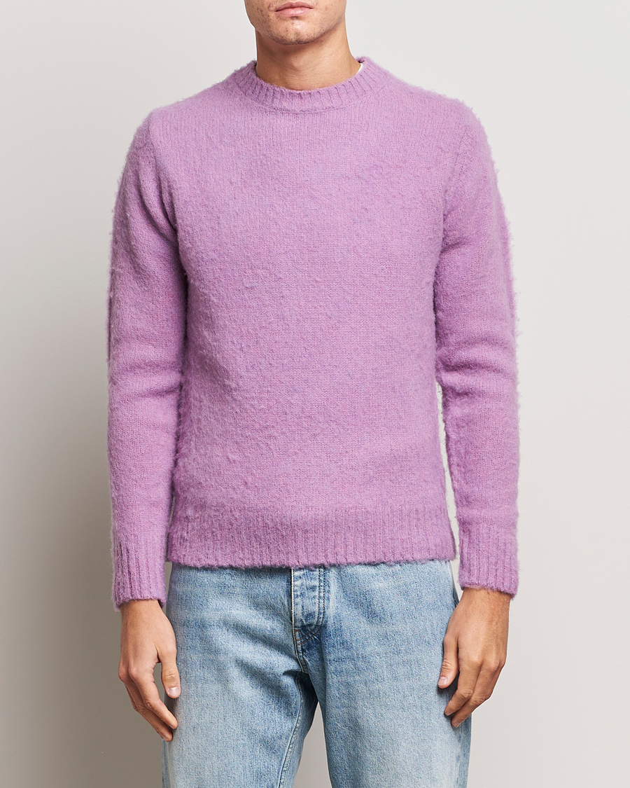 Men | Sweaters & Knitwear | Aspesi | Brushed Shetland Sweater Purple
