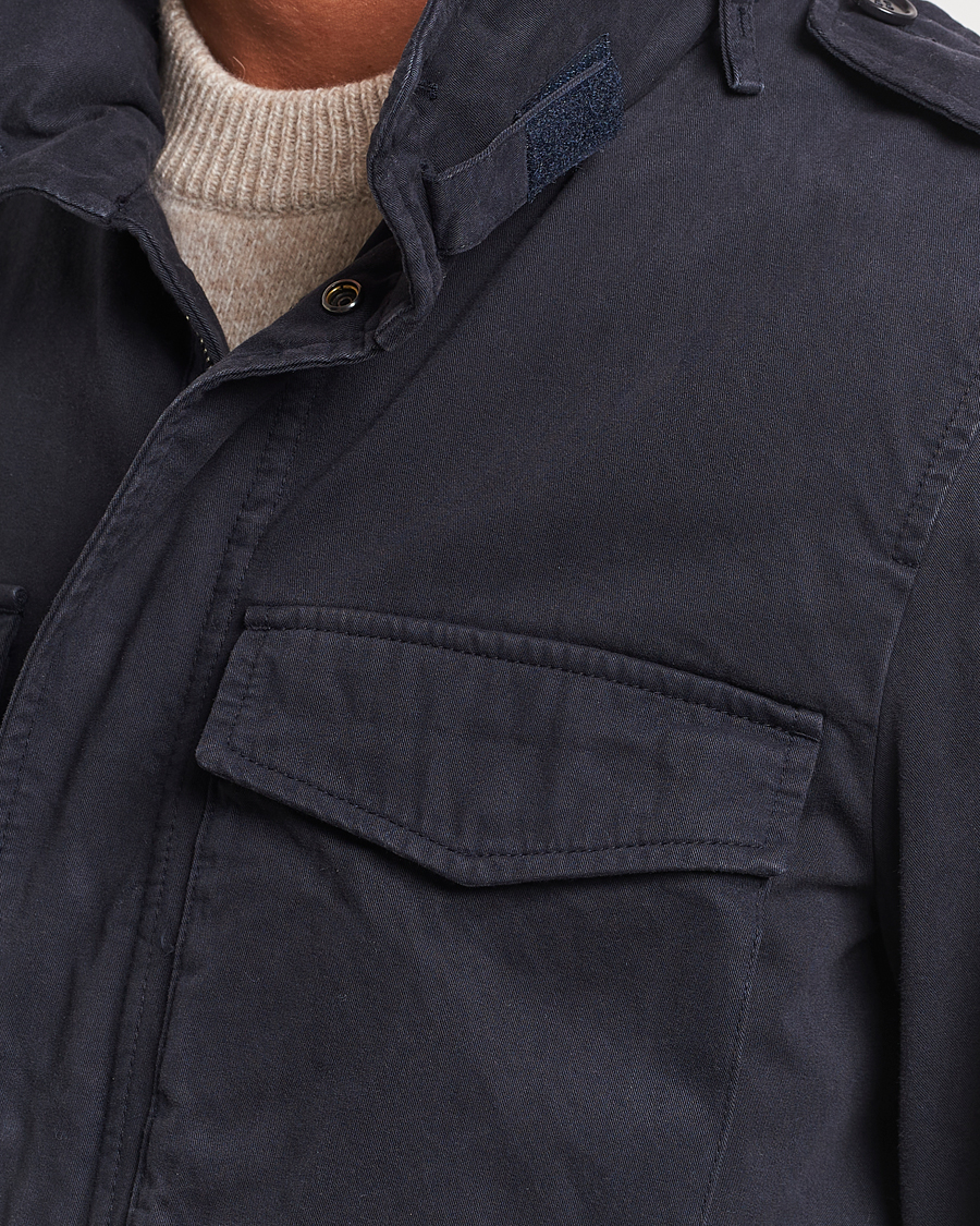 Men | Coats & Jackets | Aspesi | Lined Cotton Field Jacket Navy
