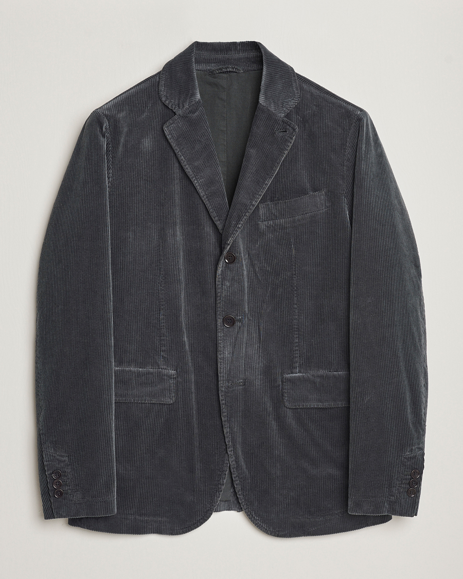 Men | Blazers | Aspesi | Corduroy Blazer Charcoal
