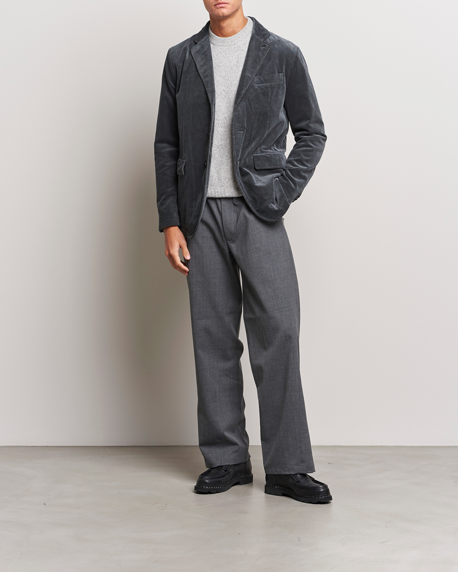 Men | Blazers | Aspesi | Corduroy Blazer Charcoal