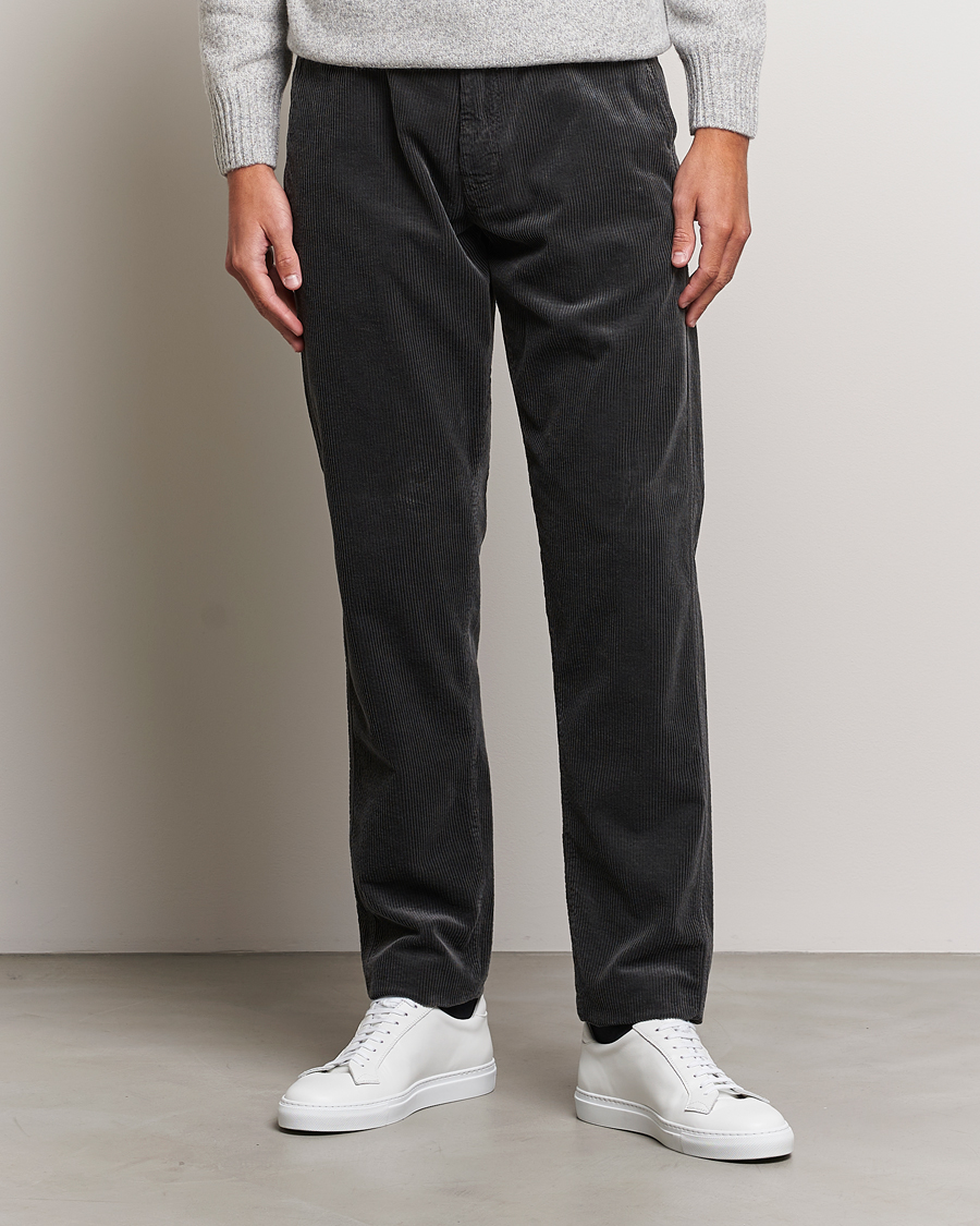 Men | Sale: 30% Off | Aspesi | Drawstring Corduroy Trousers Charcoal