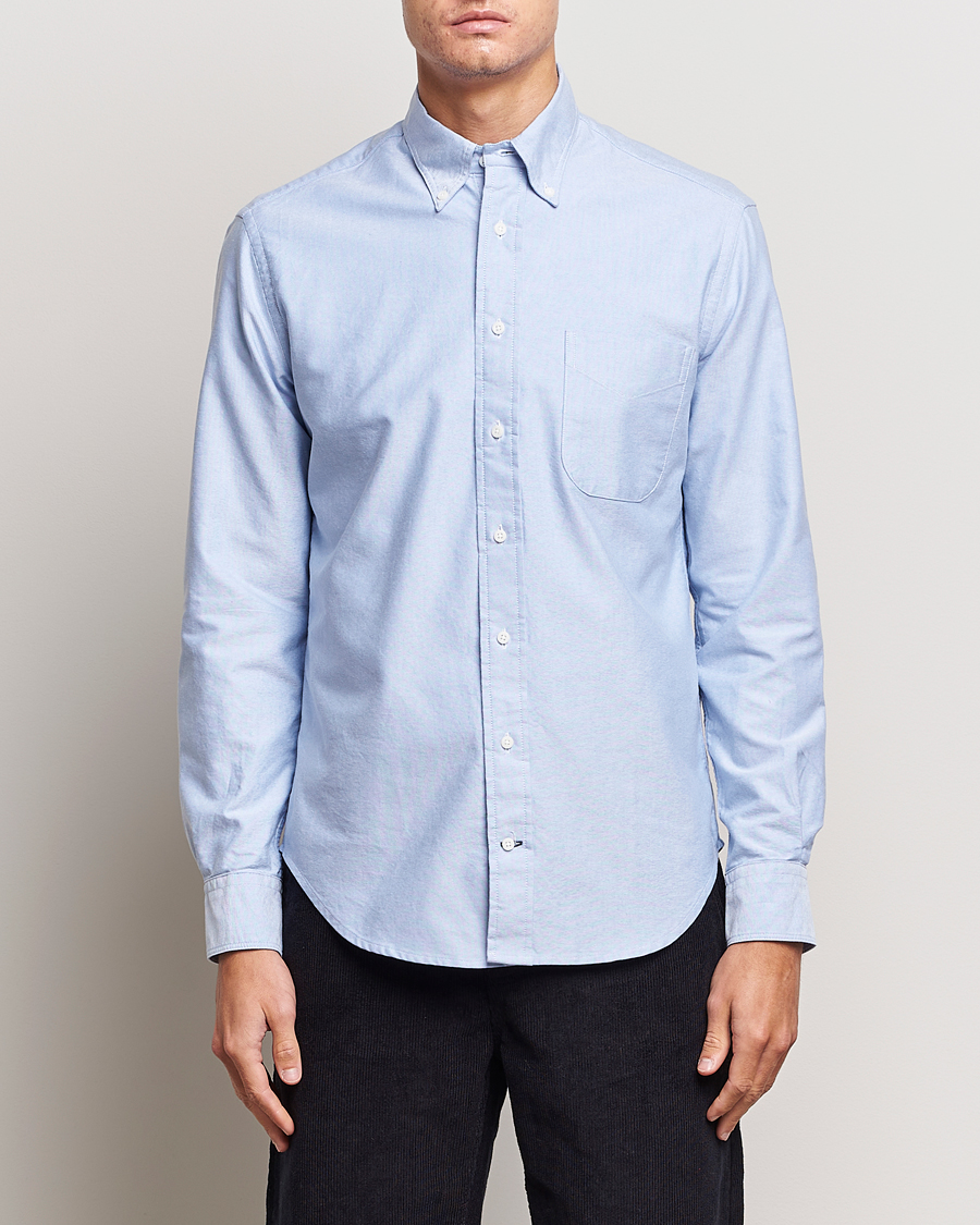 Men | Shirts | Gitman Vintage | Button Down Oxford Shirt Light Blue