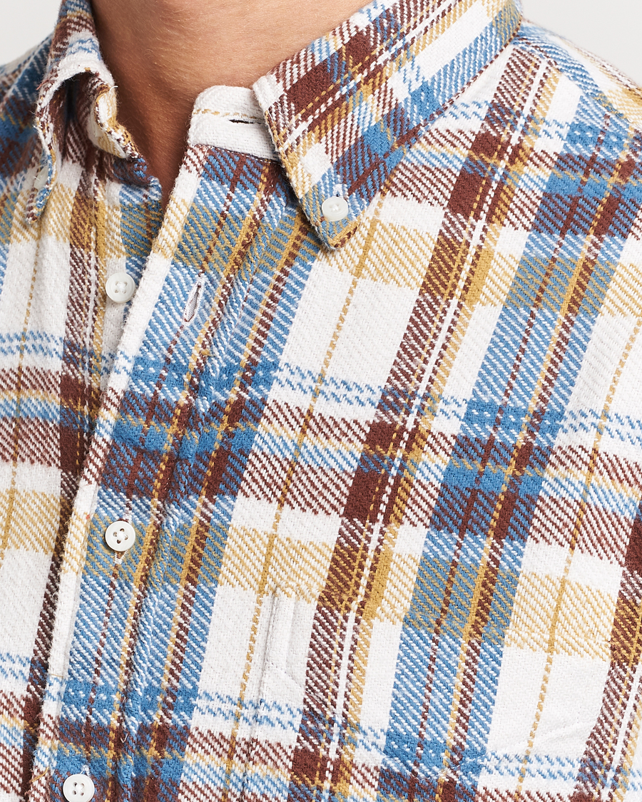 Men | Shirts | Gitman Vintage | Button Down Triple Yarn Shirt Brown/White Check