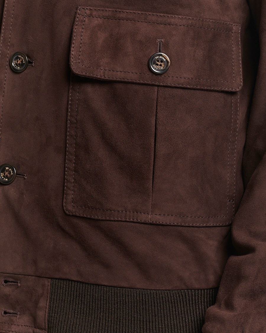 Men | Coats & Jackets | Valstar | Valstarino Suede Jacket Dark Brown