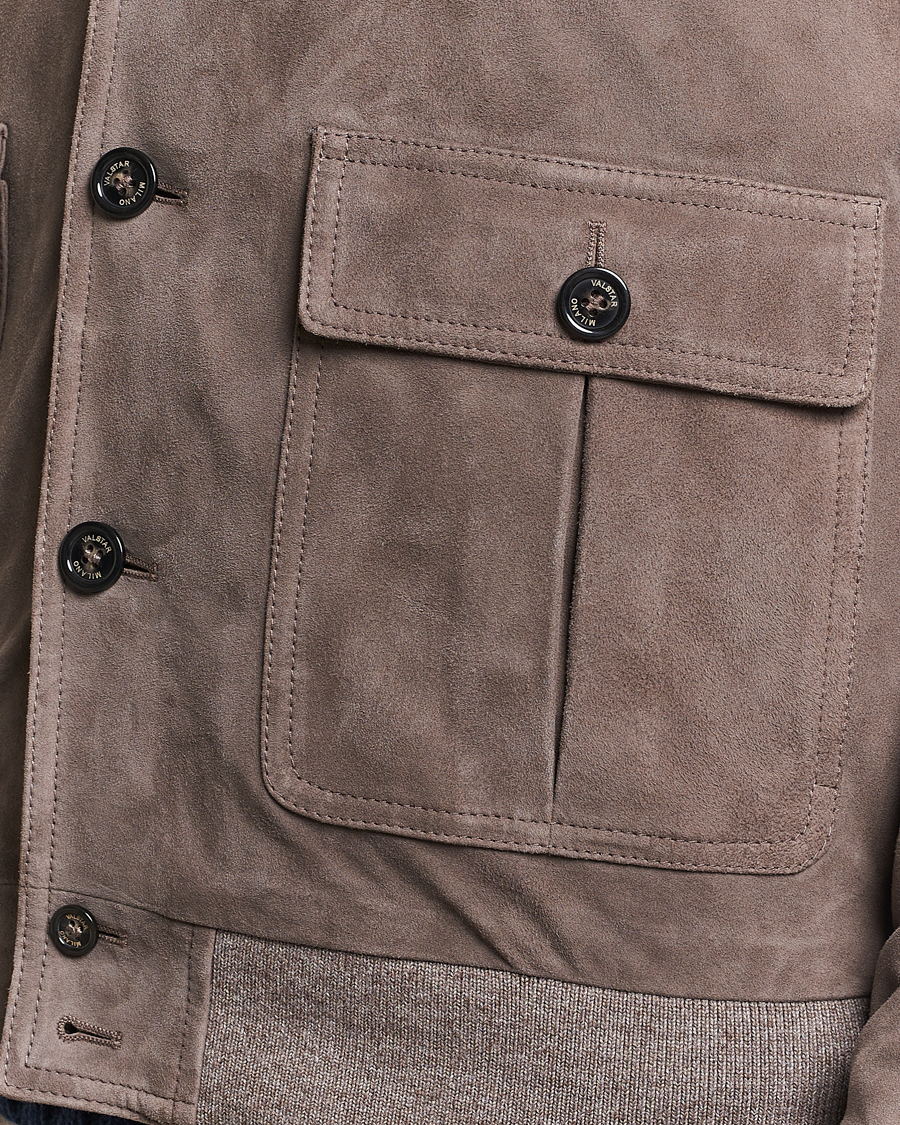 Men | Coats & Jackets | Valstar | Valstarino Suede Jacket Stone