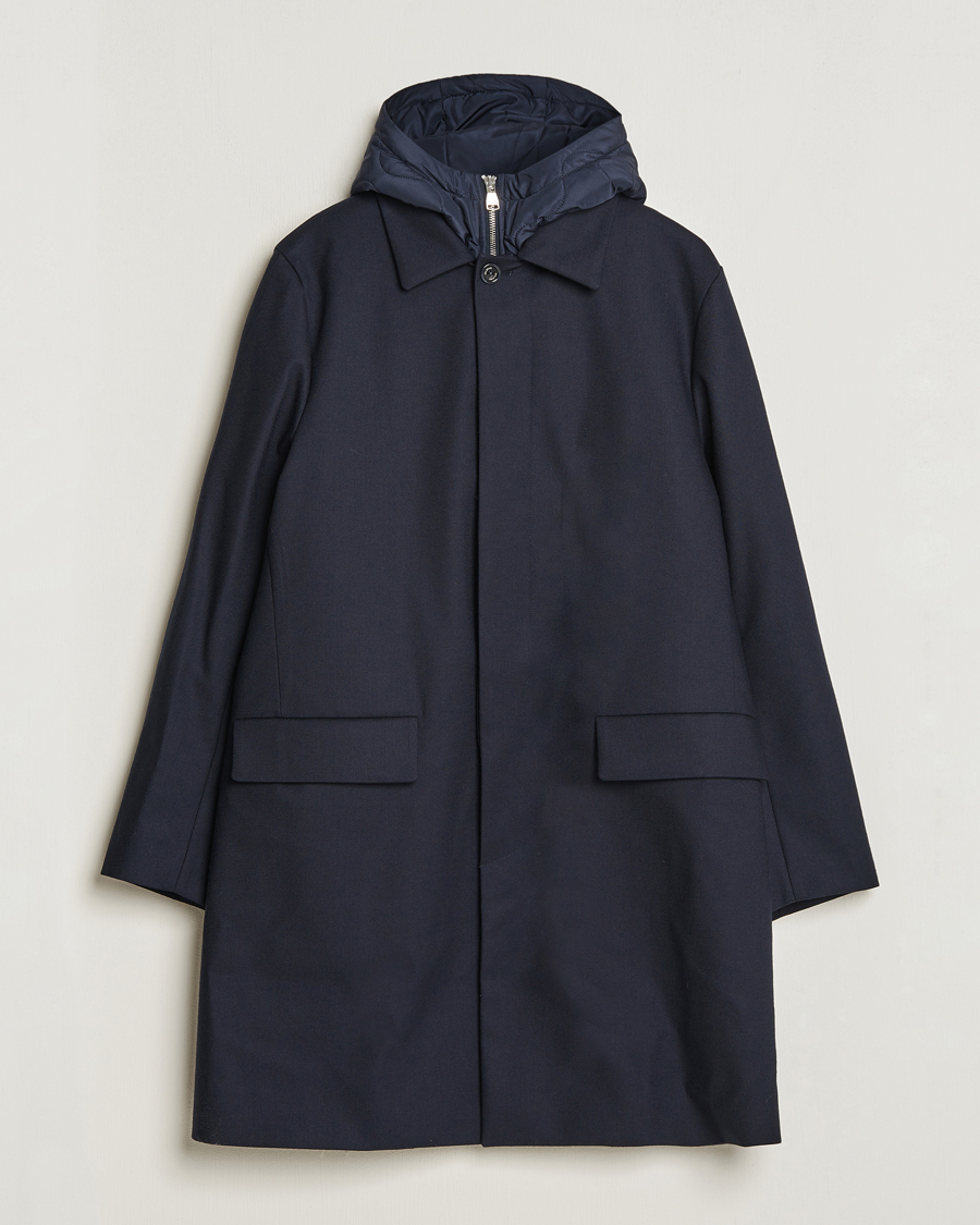 Men | Coats & Jackets | Valstar | Waterproof 2-in-1 Flannel Overcoat Navy