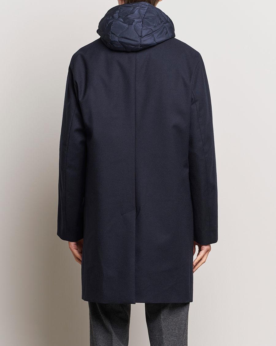 Men | Coats & Jackets | Valstar | Waterproof 2-in-1 Flannel Overcoat Navy
